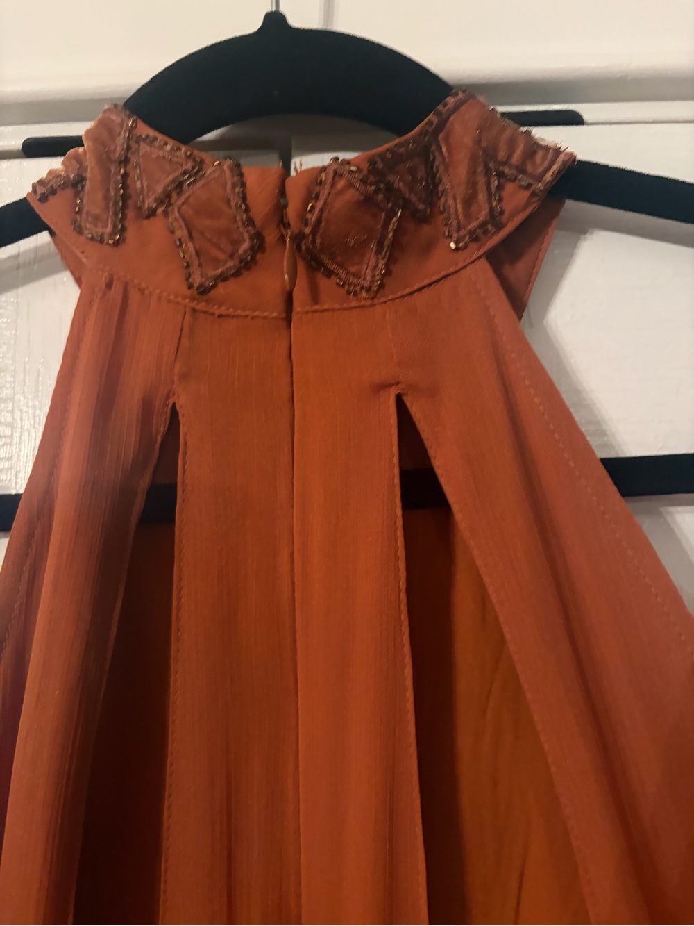 ASOS Rust Halter Midi Dress - Picture 6 of 9